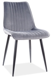 Стул для столовой Kim Velvet, серый, 47 см x 42 см x 88 см