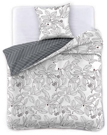 Комплект постельного белья DecoKing Coloring, белый/черный/серый, 135x200