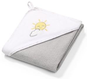 Dvielis BabyOno Terry Hooded Grey, 100x100 cm