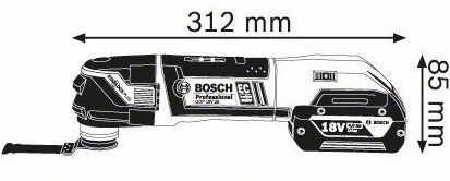 Juhtmevaba multifunktsionaalne tööriist Bosch 06018B6003, 18 V