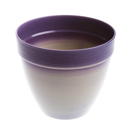 Plastmasas puķu pods Plasticotto, 20cm, brūns/violets