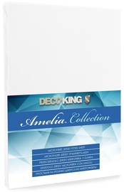 Voodilina DecoKing Amelia White, 160x200 cm, kummiga