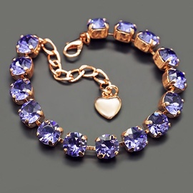 Diamond Sky Bracelet Classic Tanzanite With Swarovski Crystals