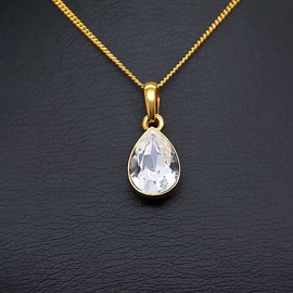 Diamond Sky Pendant Gold Crystal Drop With Swarovski Crystals