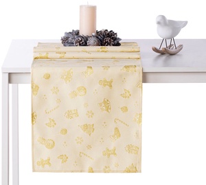 AmeliaHome Christmas Story AH/HMD Tablecloth Gold 40x140cm