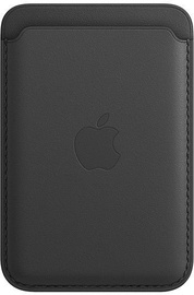 Maks Apple iPhone Leather Wallet with MagSafe, melna
