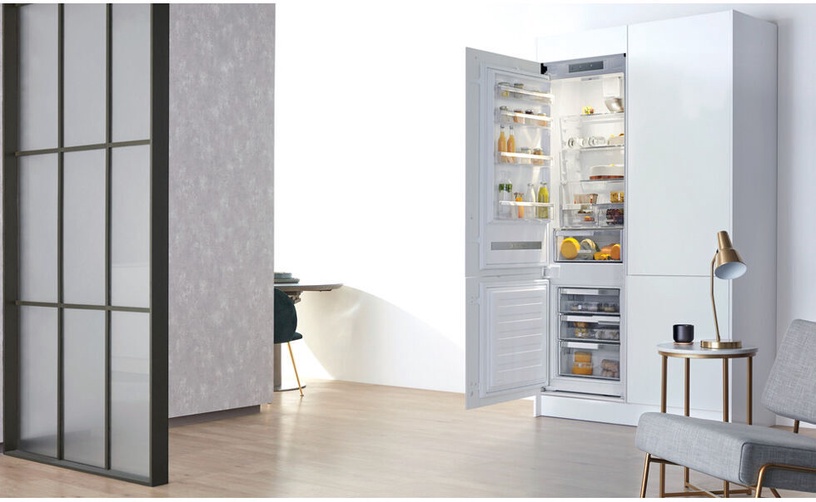 Встраиваемый холодильник Whirlpool SP40801EU1, морозильник снизу