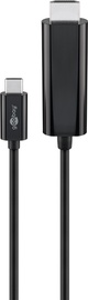 Adapter Goobay USB-C to HDMI Adapter Cable 51768, must, 1.8 m