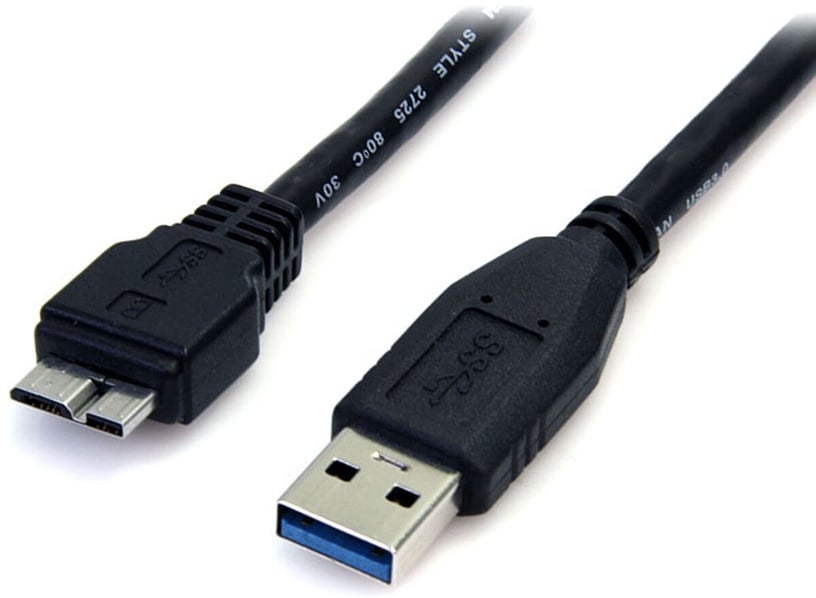 Kaabel StarTech USB 3.0 Cable A to Micro B, must, 0.5 m