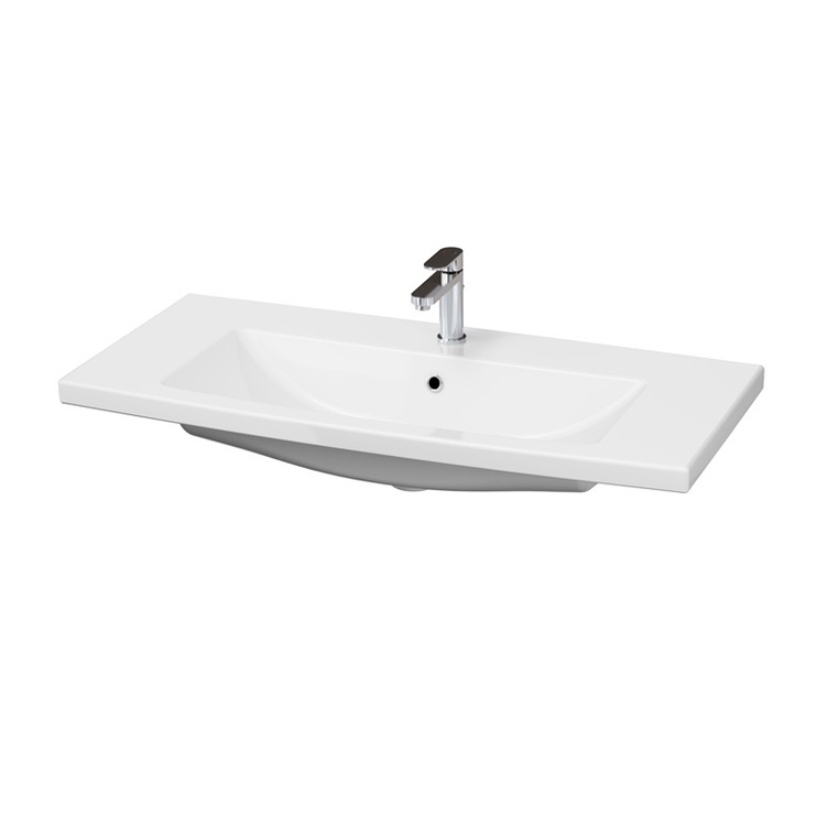 Vannas istabas izlietne Cersanit Como K32-016-EX1, keramika, 1000 mm x 455 mm x 180 mm