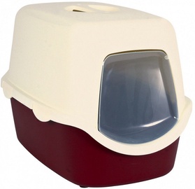 Кошачий туалет Trixie Vico 40273, белый/красный, закрытый, 560 x 400 x 400 мм
