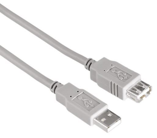 Провод Hama USB to USB USB 3.0 male, USB 3.0 female, 3 м, серый