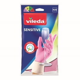 Перчатки резиновые Vileda VILE00688, латекс, M