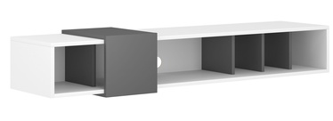 ТВ стол Vivaldi Meble Ronda, белый/антрацитовый, 1500 мм x 350 мм x 250 мм
