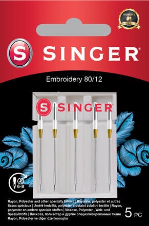 Adata Singer Embroidery 80/12, 5 gab.