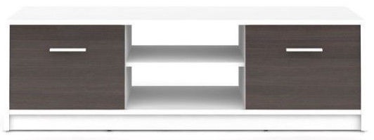 TV galds, brūna/balta, 138.5 cm x 46.5 cm x 42.5 cm