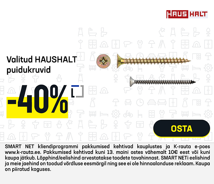 Valitud Haushalt puidukruvid -40%