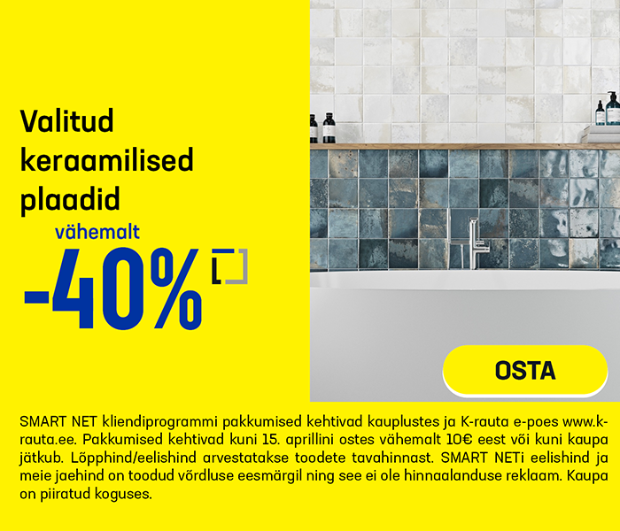 Valitud keraamilised plaadid vähemalt -40%