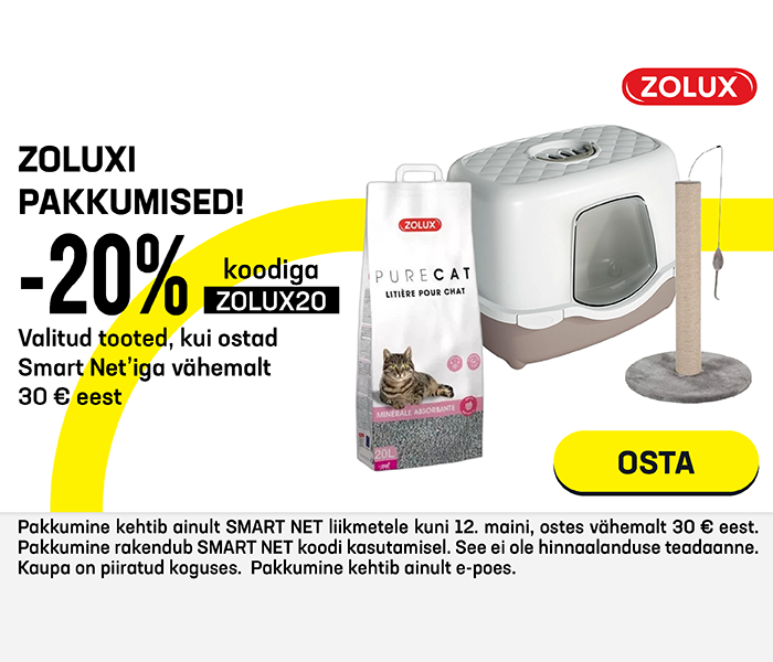 Zoluxi pakkumised! Valitud tooted -20%, kui ostad Smart Net'iga vähemalt 30 € eest