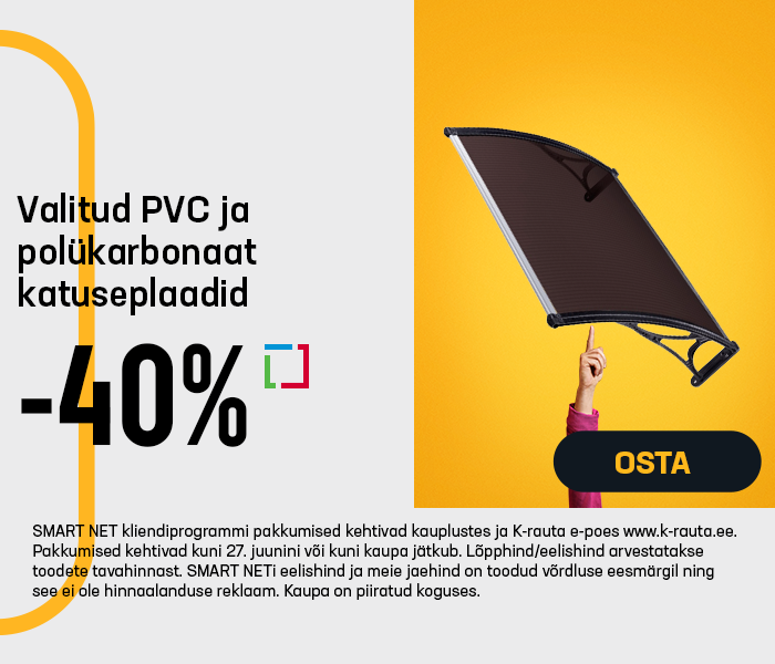 Valitud PVC ja polükarbonaat katuseplaadid -40%