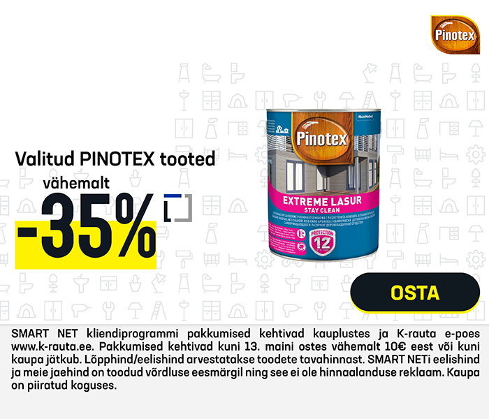 Valitud PINOTEX tooted vähemalt -35%