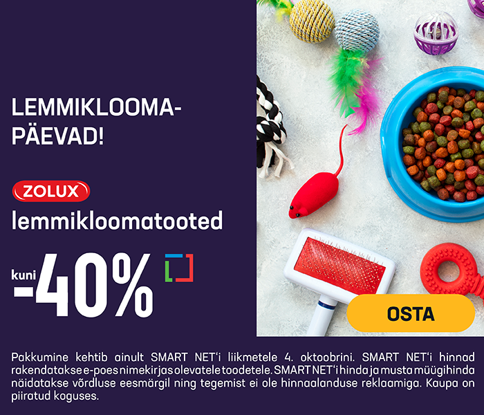 LEMMIKLOOMAPÄEVAD! ZOLUXi lemmikloomatooted kuni -40%