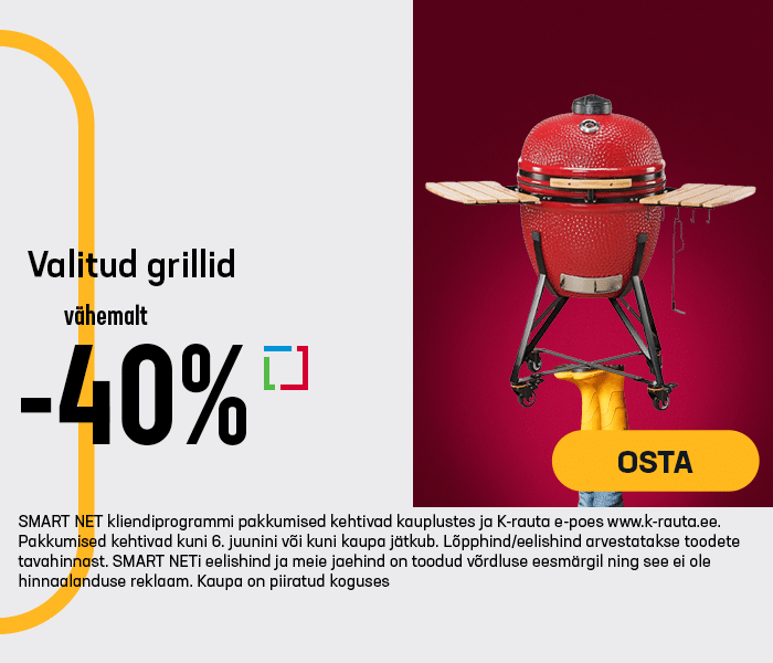 Valitud grillid vähemalt -40%