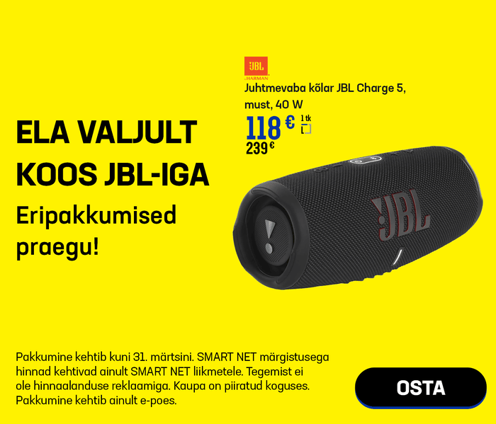 Ela valjult koos JBL-iga! Eripakkumised praegu!