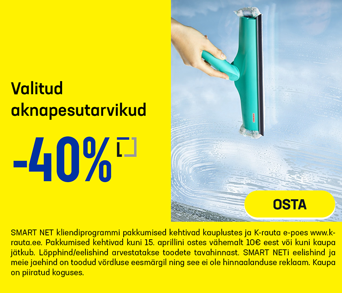 Valitud aknapesutarvikud -40%