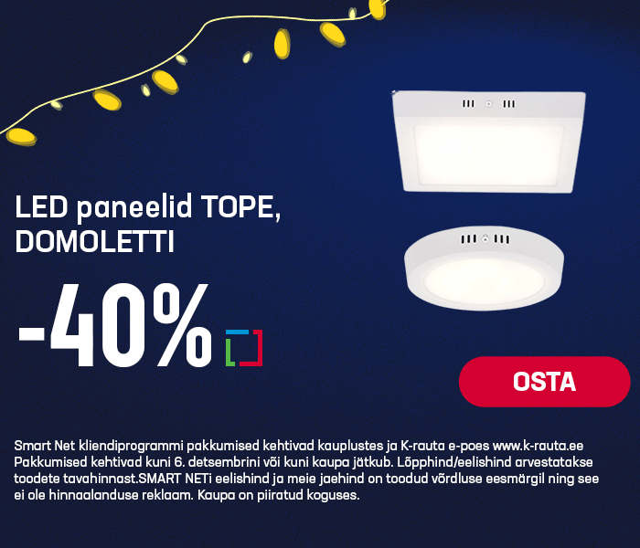 LED paneelid TOPE, DOMOLETTI -40%