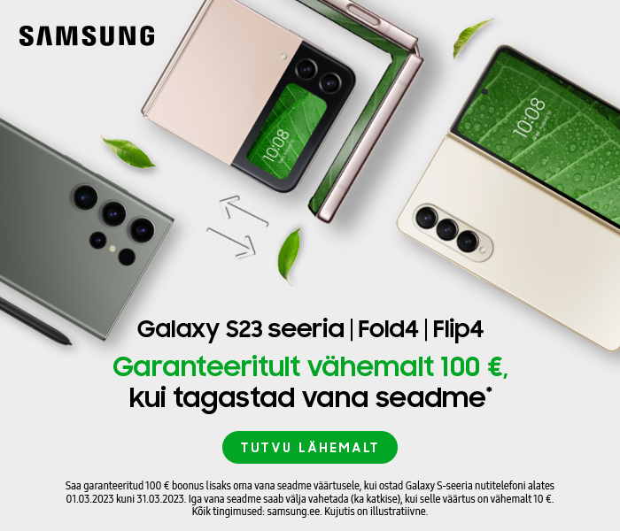 Garanteeritult vähemalt 100€, kui tagastad vana seadme