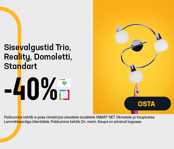 Sisevalgustid TRIO, REALITY, DOMOLETTI, STANDART -40%