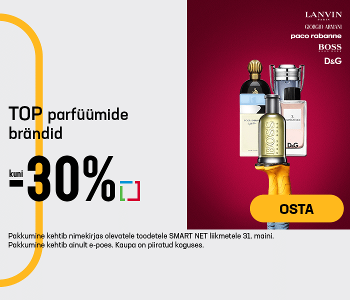 TOP parfüümide brändid kuni -30%