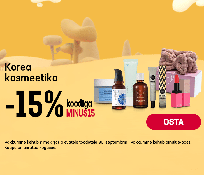 Korea kosmeetika -15% koodiga MINUS15