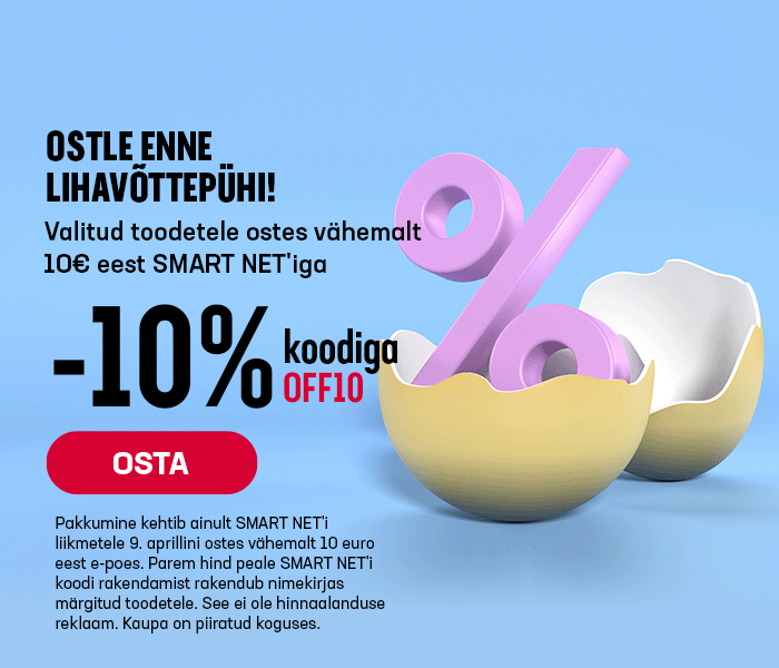 Ostle enne lihavõttepühi! Valitud tooted -10% ostes Smart Net'iga vähemalt 10€ eest