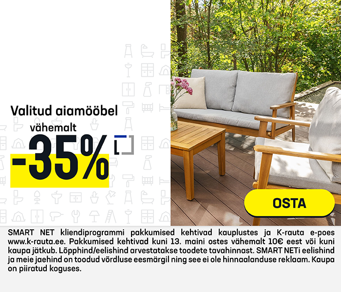 Valitud aiamööbel vähemalt -35%