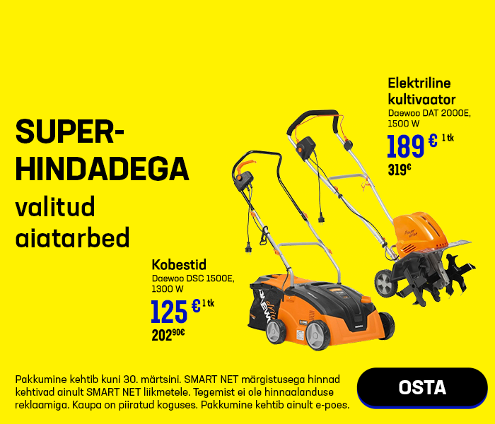 Superhindadega valitud aiatarbed