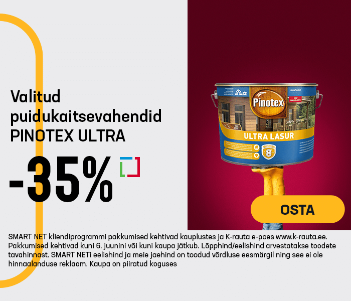 Valitud puidukaitsevahendid PINOTEX ULTRA -35%