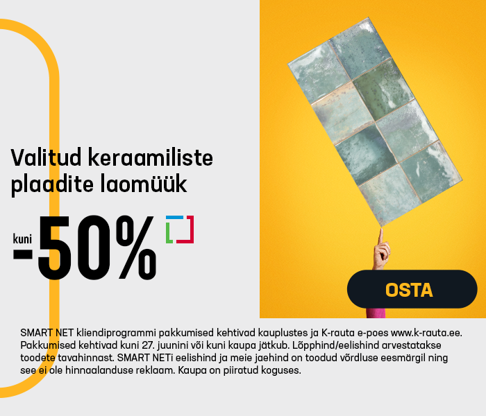 Valitud keraamiliste plaadite laomüük kuni -50%