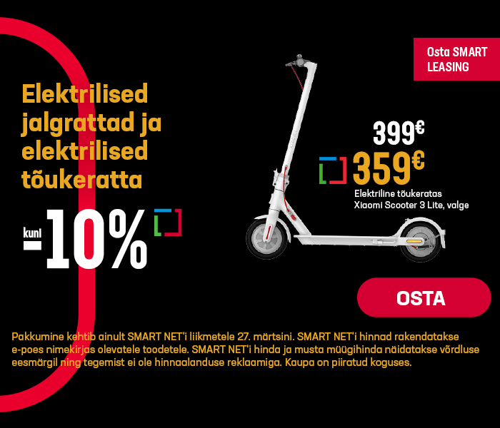 Elektrilised jalgrattad ja elektrilised tõukerattad kuni -10%