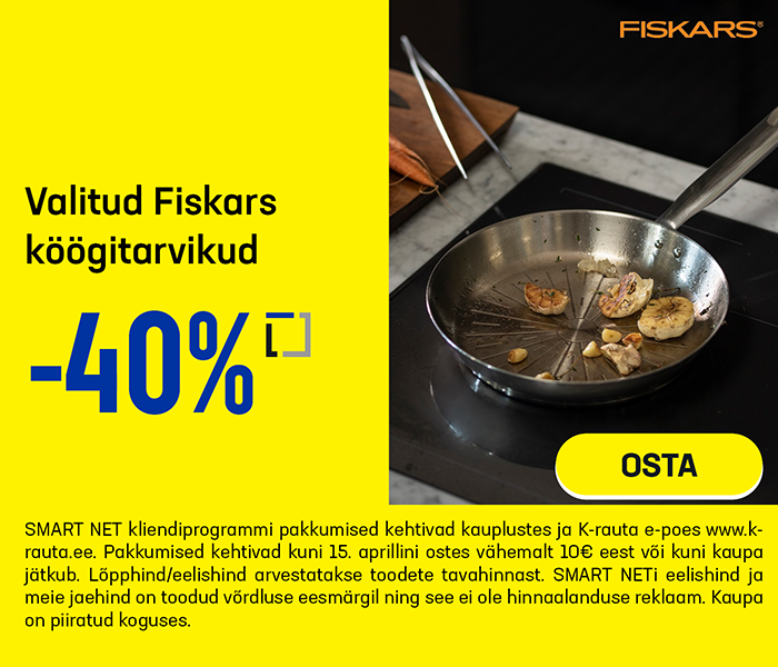Valitud Fiskars köögitarvikud -40%