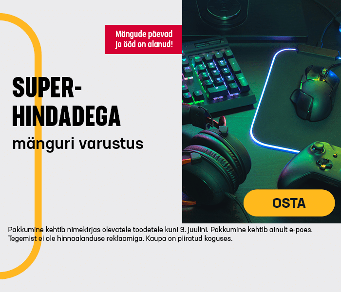 Mängude päevad ja ööd on alanud! Superhindadega mänguri varustus