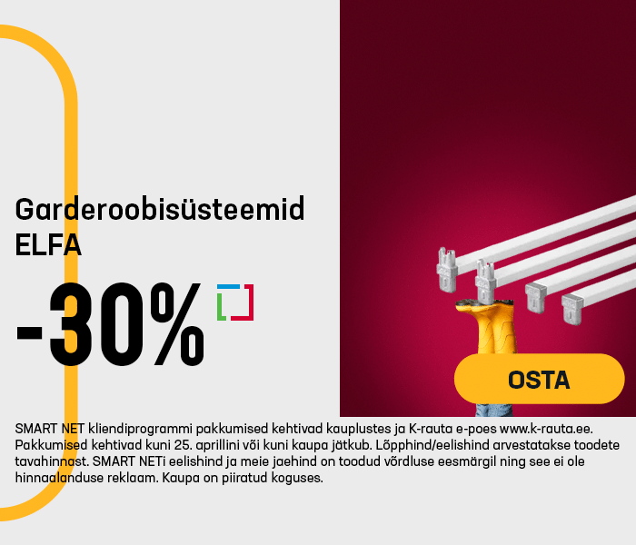 Garderoobisüsteemid ELFA -30%