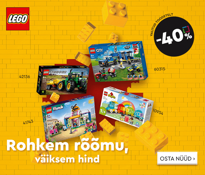 Rohkem rõõmu, väiksem hind -40% valitud toodetelt