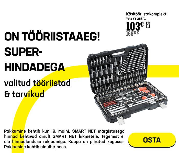 On tööriistaaeg! Superhindadega valitud tööriistad & tarvikud