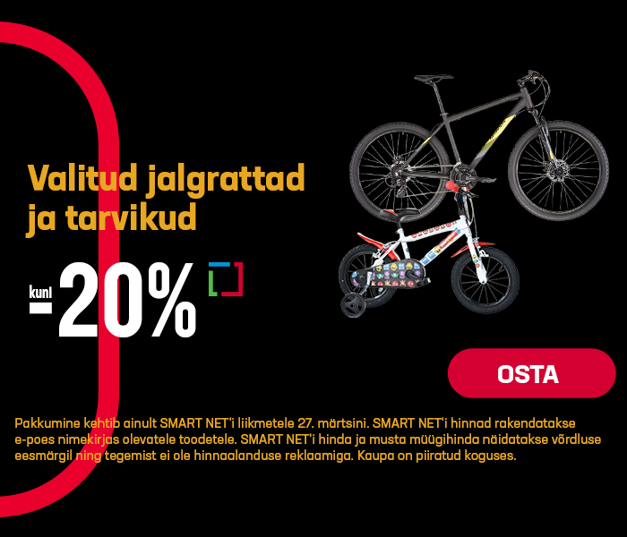 Valitud jalgrattad ja tarvikud kuni -20%
