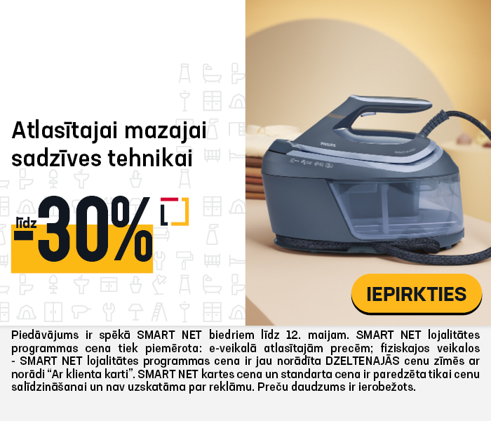 Atlasītajai mazajai sadzīves tehnikai līdz -30%	
