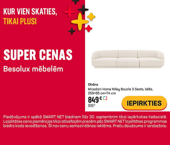 Super cenas Besolux mēbelēm