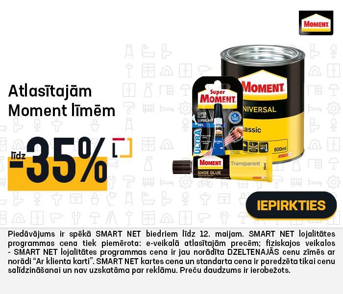 Atlasītajām Moment līmēm līdz -35%	