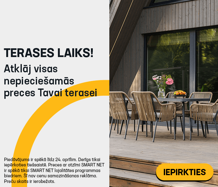 Terases laiks! Atklāj visas nepieciešamās preces Tavai terasei